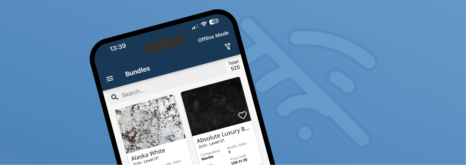 Create orders offline with our great app