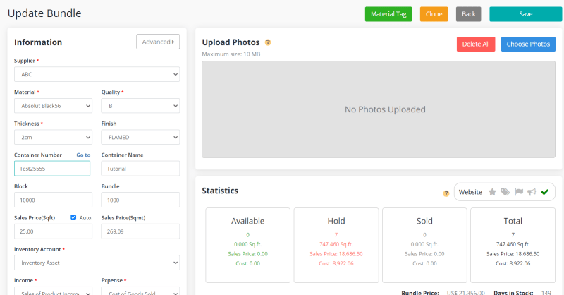 Organize and update your inventory
